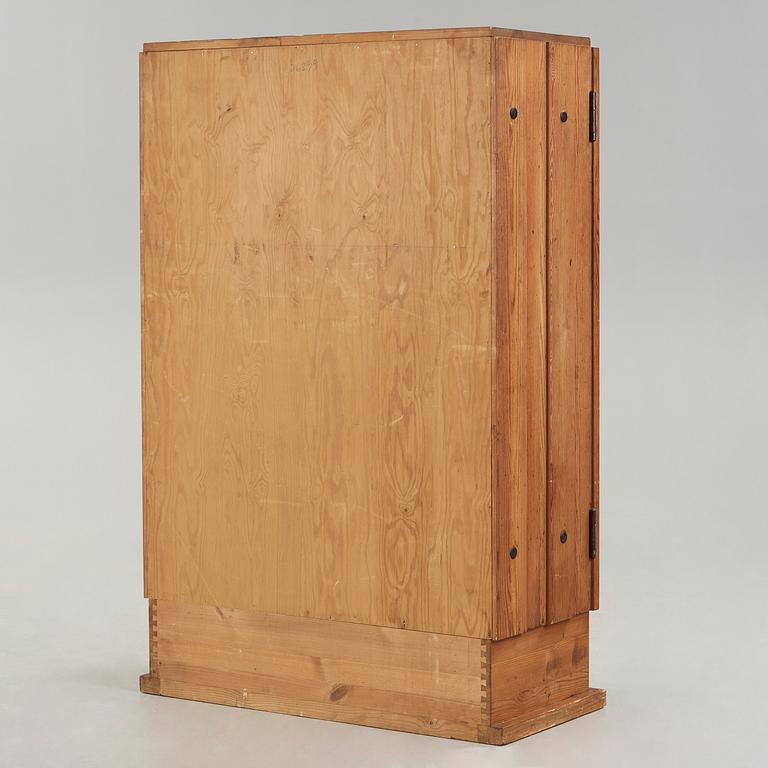 An Axel Einar Hjorth 'Lovö' stained pine cabinet, Nordiska Kompaniet, Sweden 1930's.