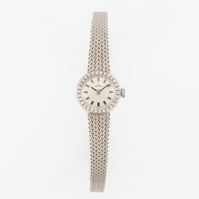 Helvetia, wristwatch, 18K white gold with diamonds.