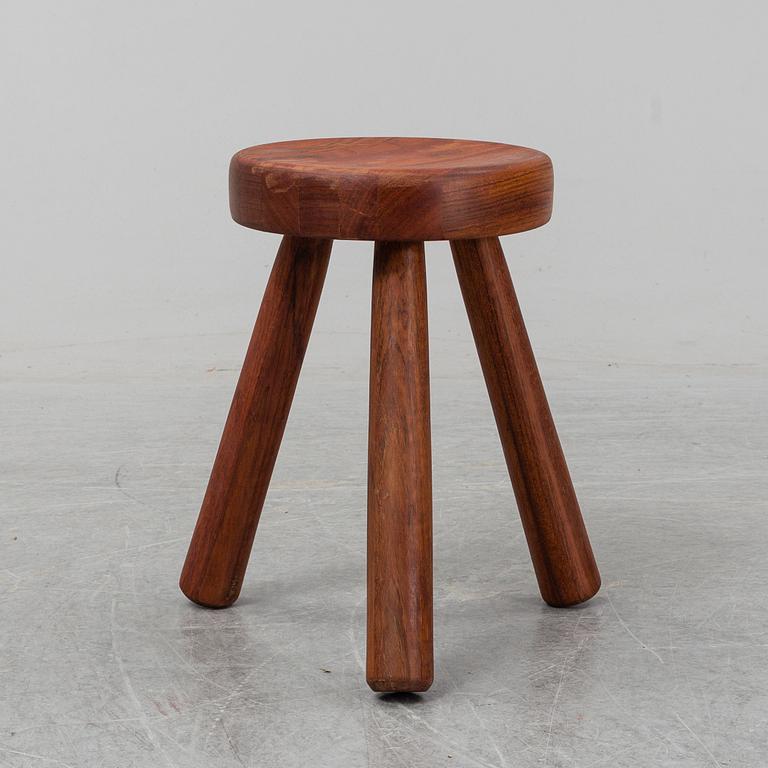 INGVAR HILDINGSSON, a jatoba stool, signed IH.