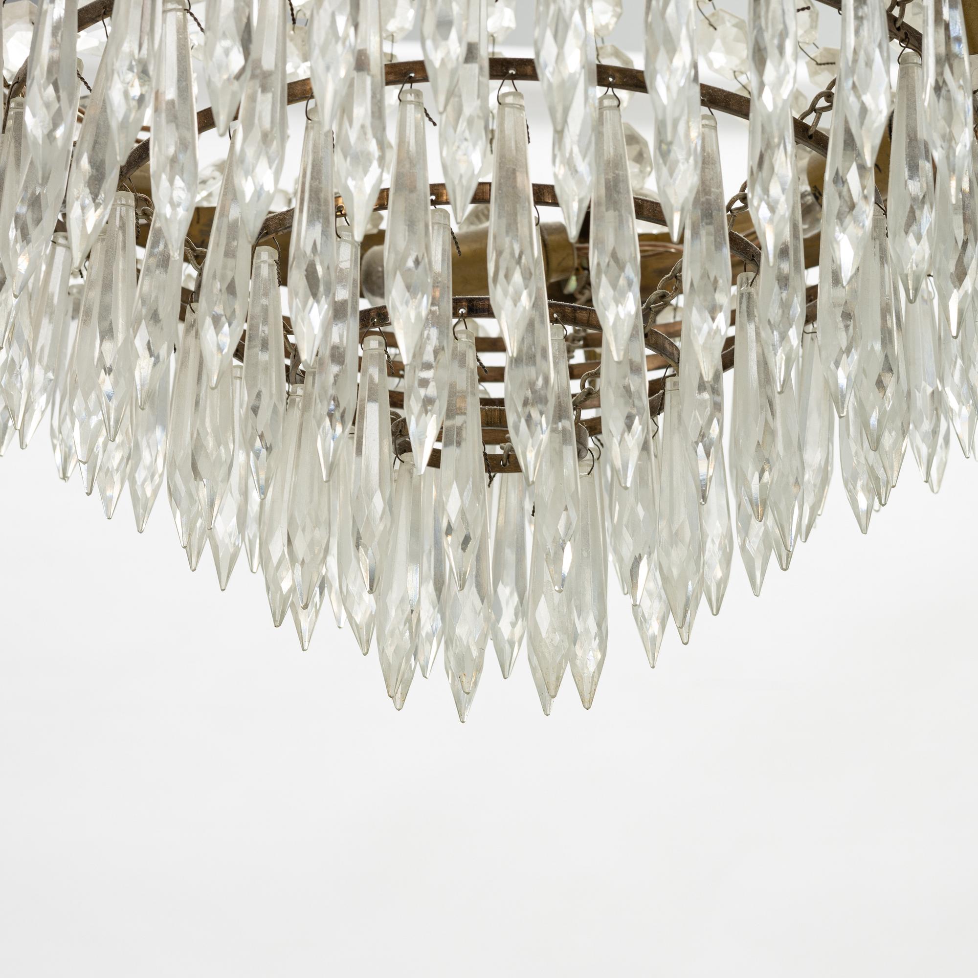 An Empire style chandelier, mid 20th Century.