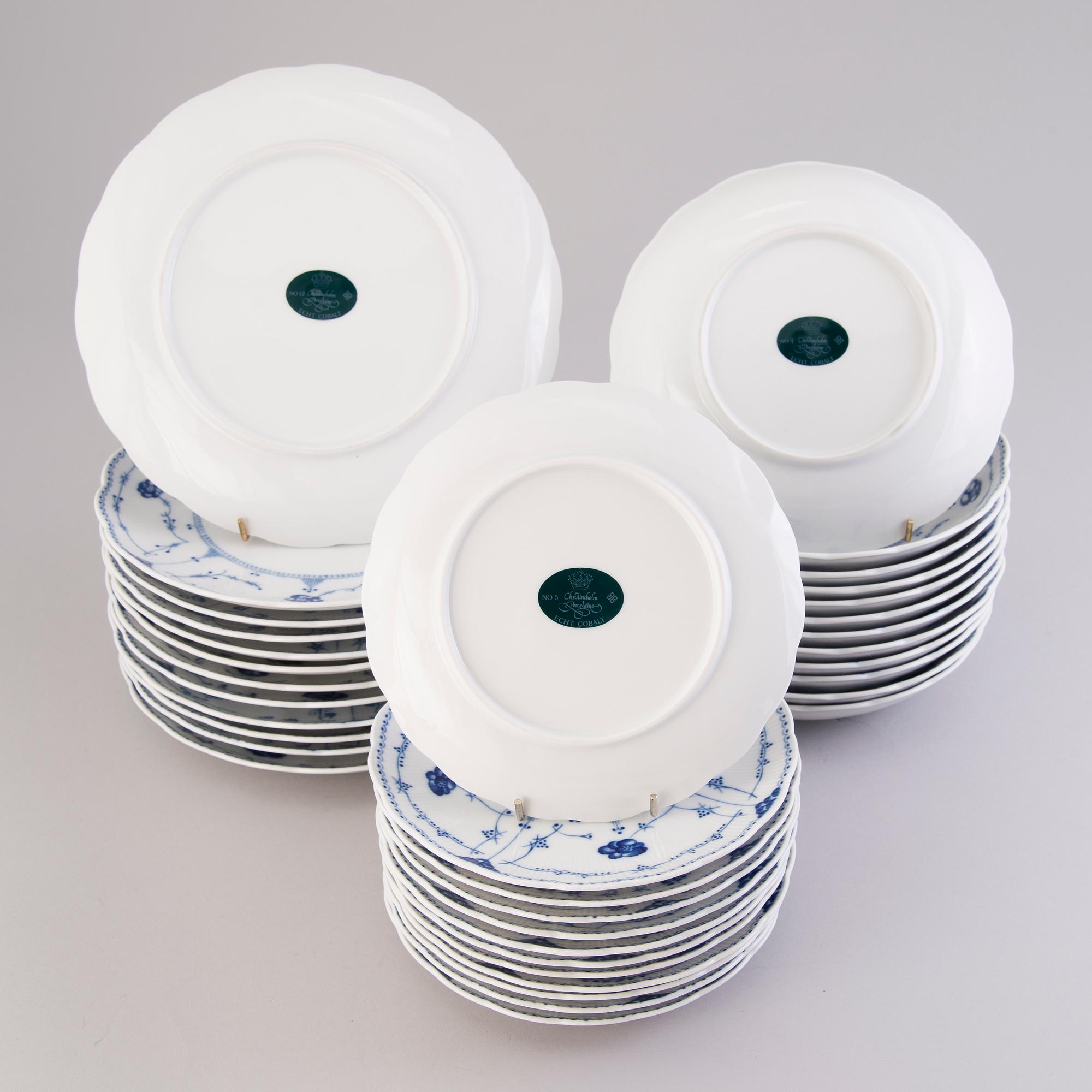 A 47-piece set of Danish 'Eternell' porcelain dinnerware from Christineholm.