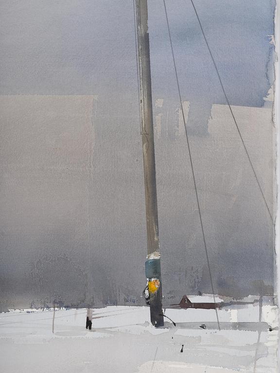 Lars Lerin, "Gimsøy, Lofoten".