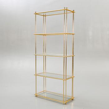 Shelf, brass, glass, 1970s.
