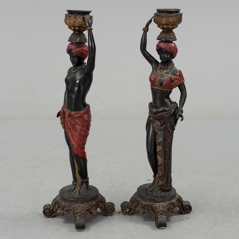 A pair of early 20th century sculptures.