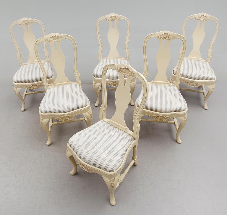 MATGRUPP, 7 delar, rokokostil, 1900-talets mitt.