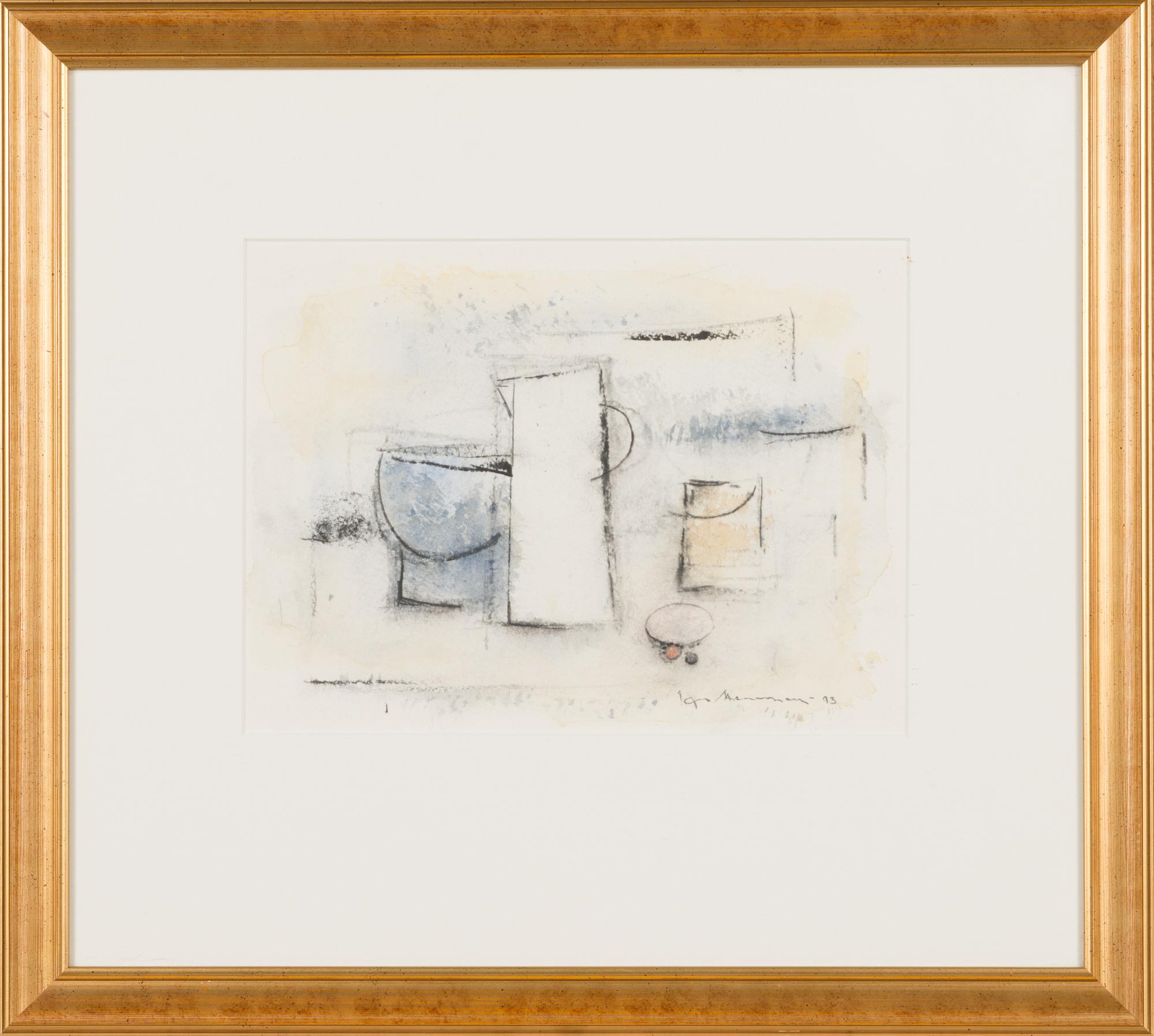 Egon Meuronen, akvarell, signerad och daterad -93.