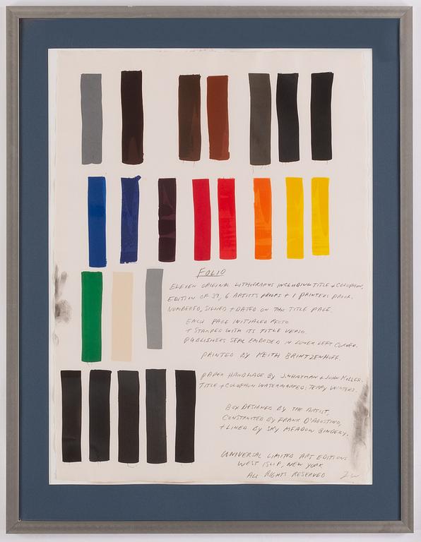 Terry Winters, lithographs in colours, 11, 1985-1986, signed. First lithograph numbered 26/39.