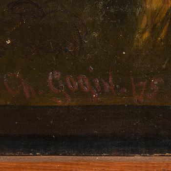 CHARLES GOGIN, 4, oil on canvas, signed Charles Gogin and C.G. With numbering 175 in red on all four.