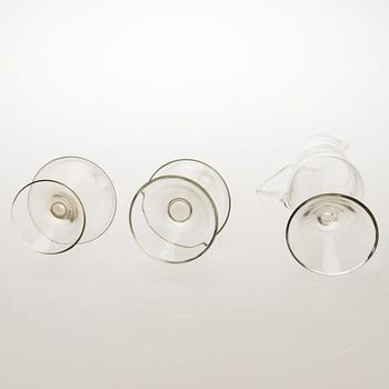 TAMARA ALADIN, KARAFFER, 3 st, glas, X-serien, Riihimäen Lasi 1961-64. Modellerna formgivna 1961.