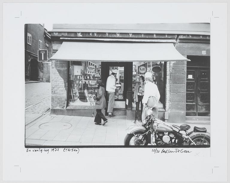 Carl Johan De Geer, photo, signed 10/30.