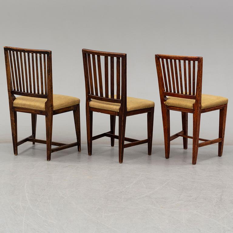 EIGHT CHAIRS, 19th century.