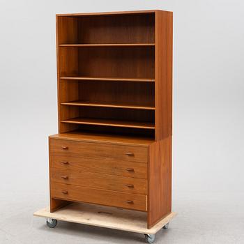 Hans J Wegner, a 'RY16' teak-veneered bookcase from Ry Møbler, Denmark, designed 1958.