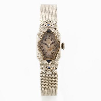 Wristwatch, Platinum/White gold, 14 mm.