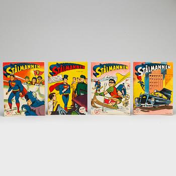 27 'Stålmannen' & 'Läderlappen' magazines, 1949-1951.