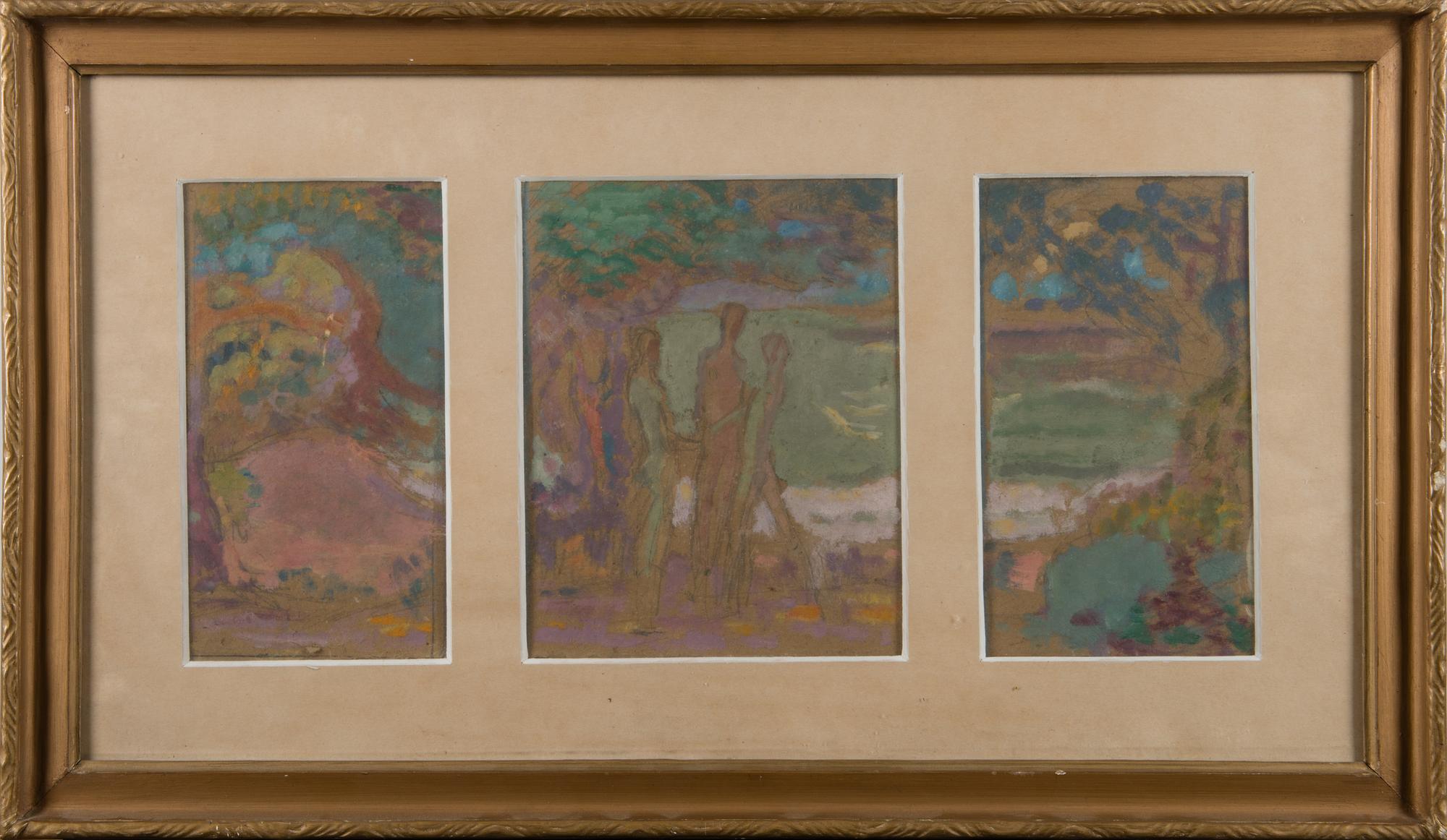 MAGNUS ENCKELL, SKETCH TO A FRESCO.