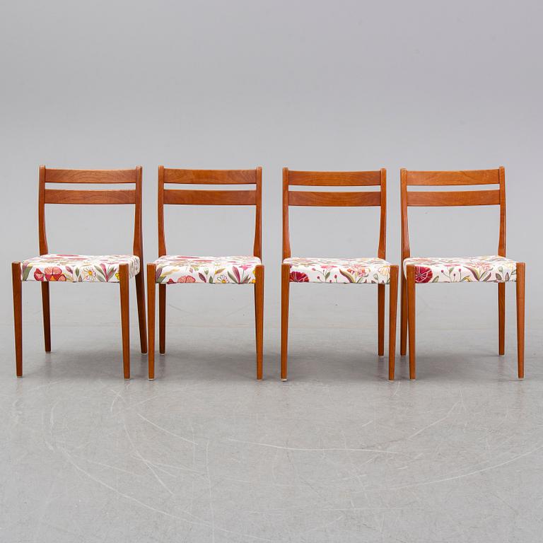 A teak dining table and four chairs, Svegards Markaryd, 1960s.