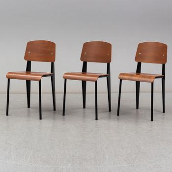 JEAN PROUVÉ, three 'Standard' chairs, Vitra. 2018.