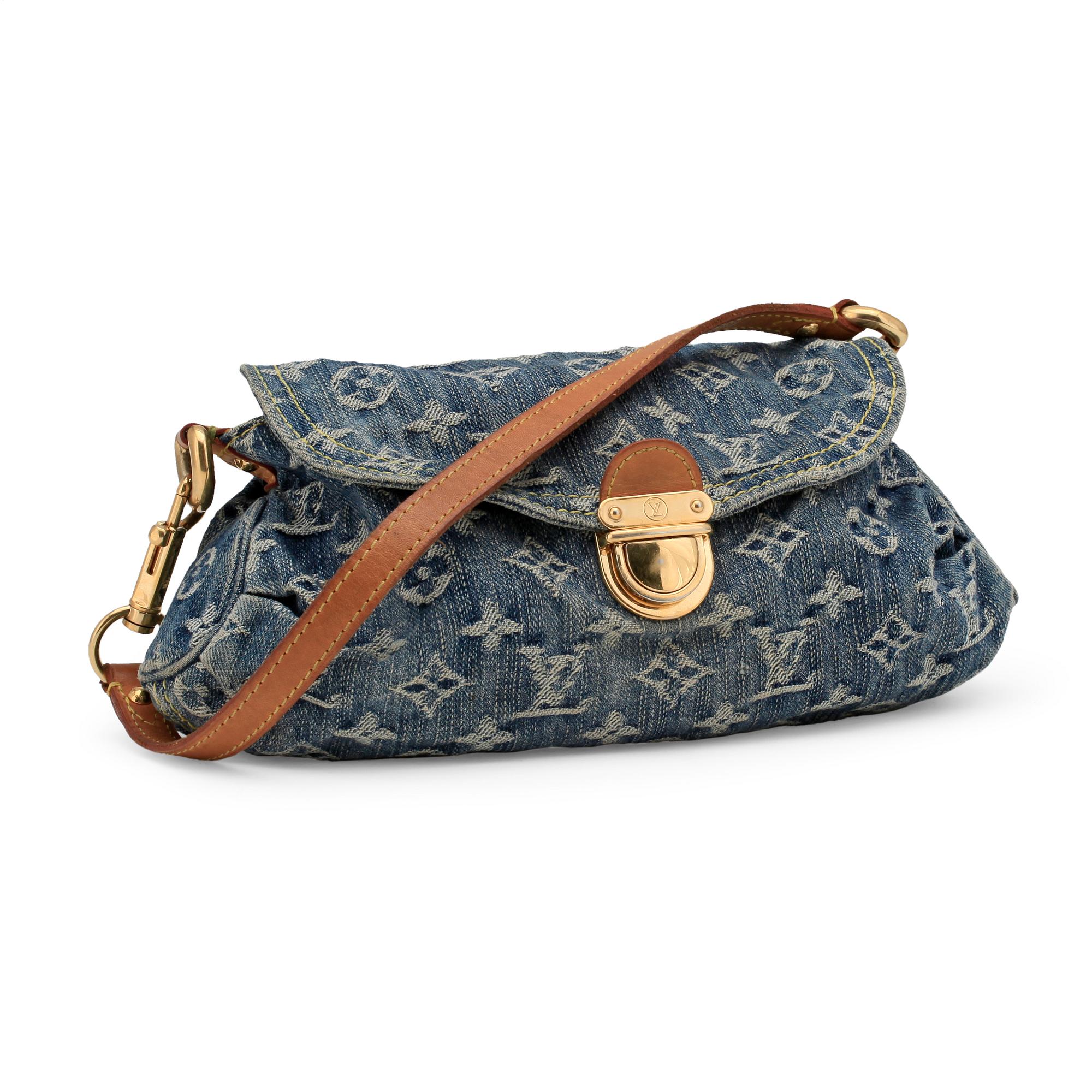 LOUIS VUITTON, a Monogram Denim "Mini Pleaty" handbag.