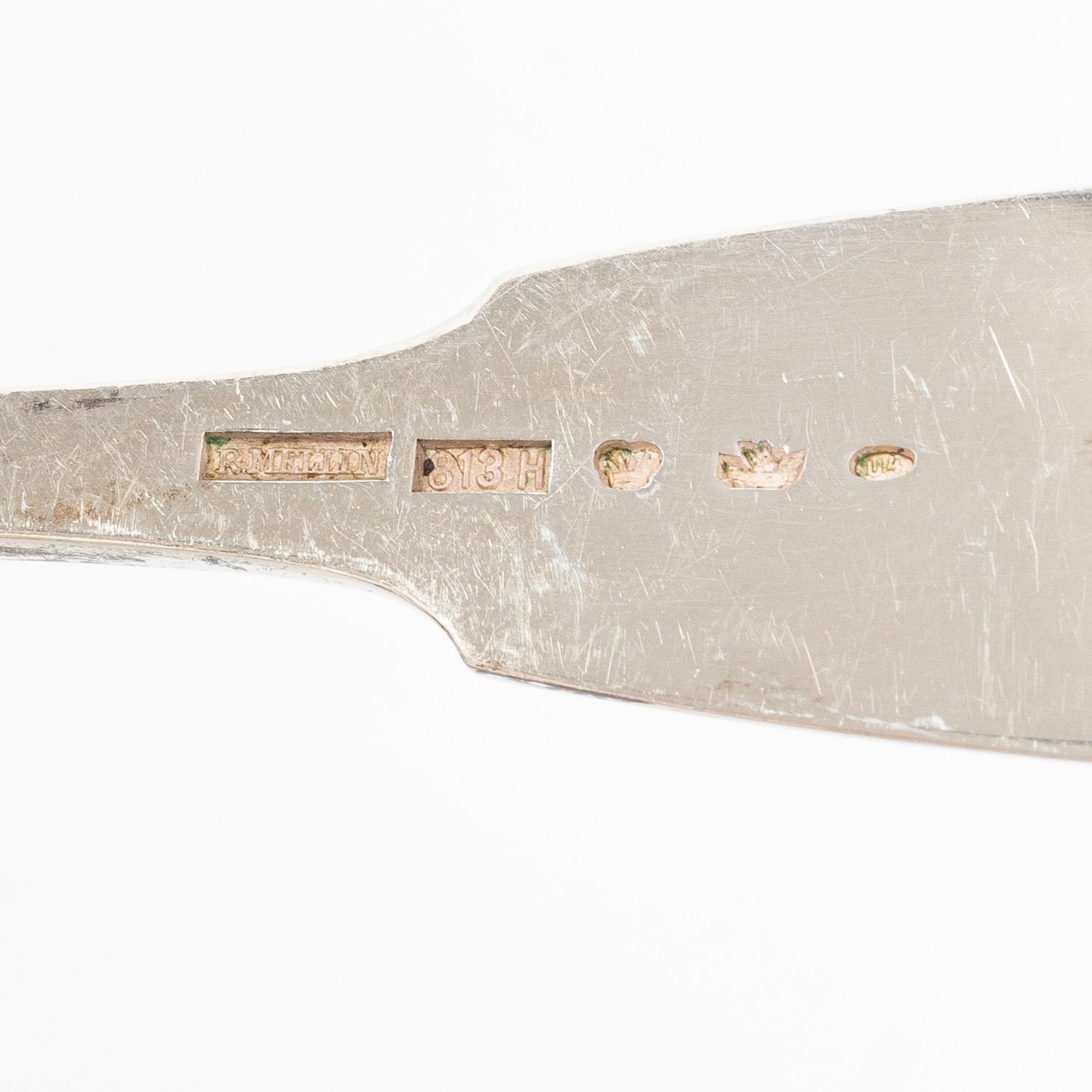 A set of twelve Finnish silver fish forks, mark of Gustav Roland Mellin, Helsinki, 1901.