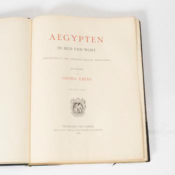 Georg Ebers, books on Egypt, two volumes, Stuttgart & Leipzig, Germany, 1879-80.
