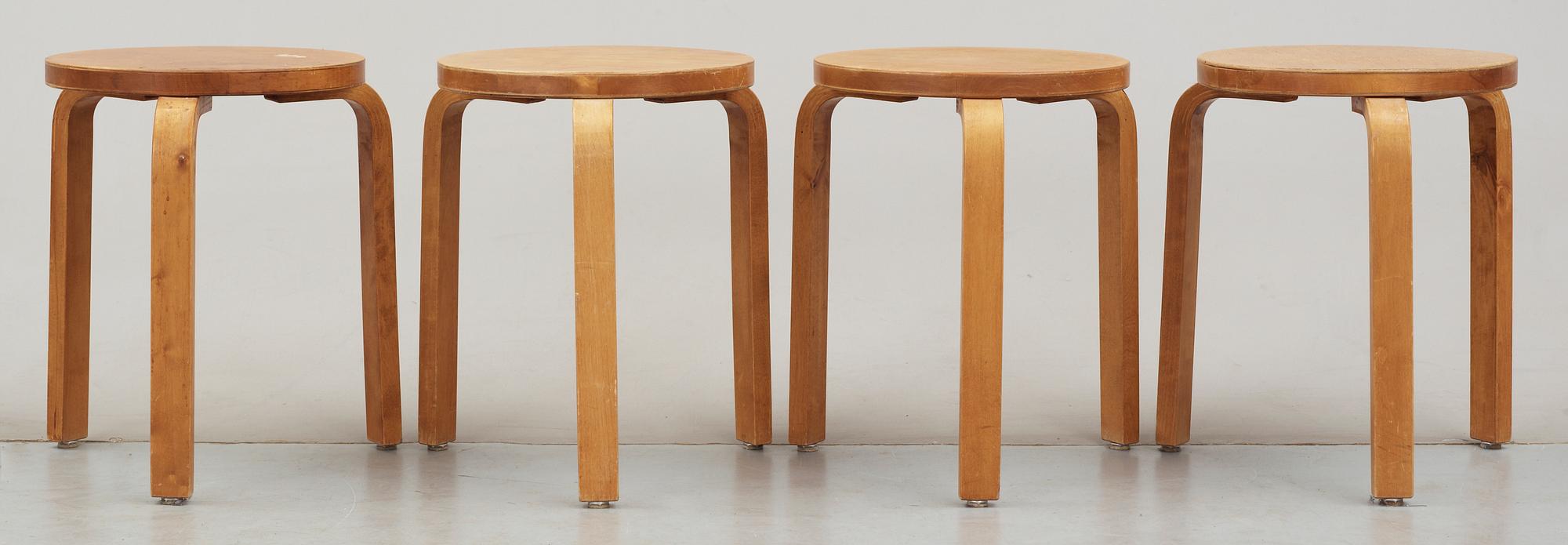 PALLAR, 4 st, modell "E 60", Alvar Aalto, Artek, formgiven 1932-33.