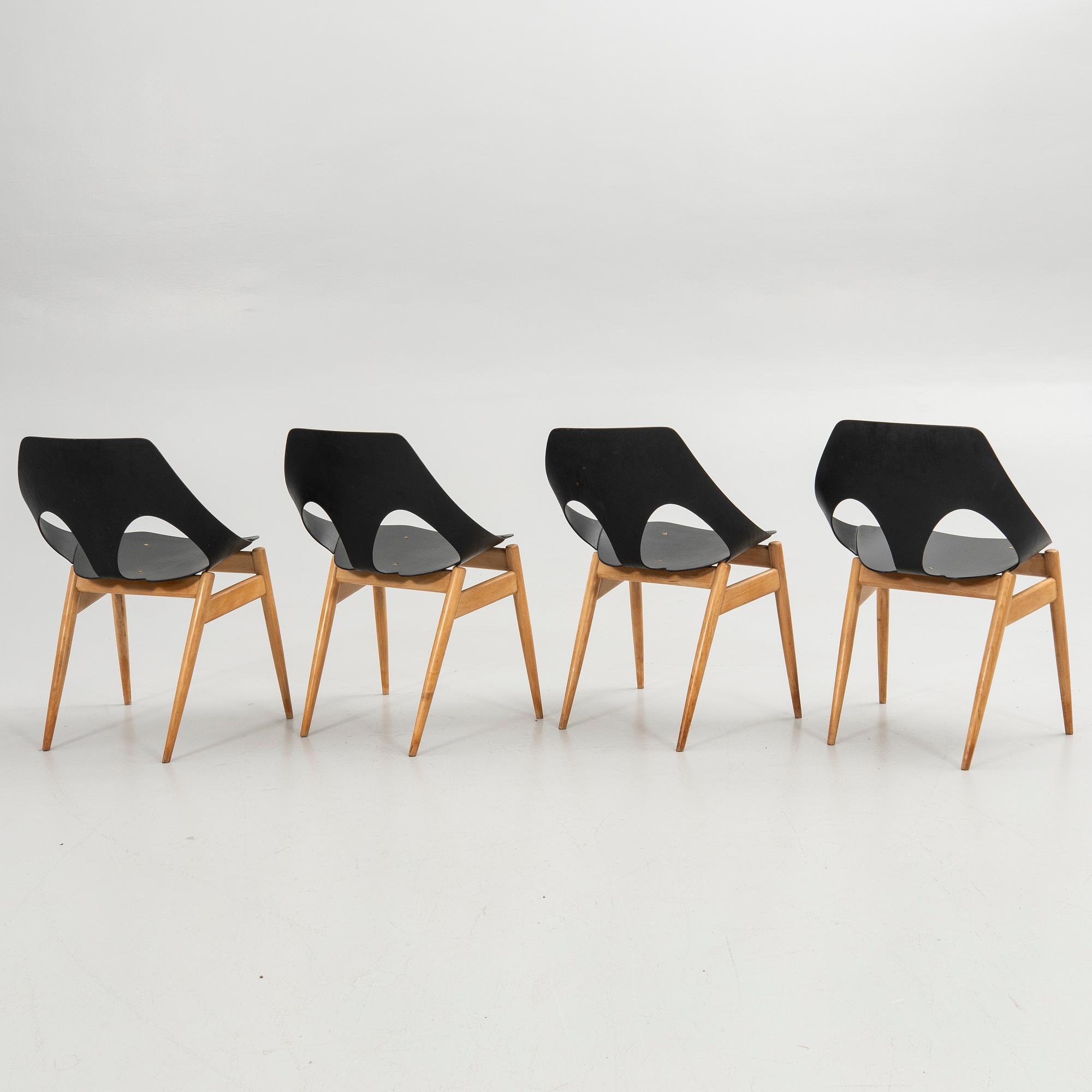 Carl Jacobs, chairs, 4 pcs, "C2 Jason Chairs", Kandya Furniture, England, mid-20th century.