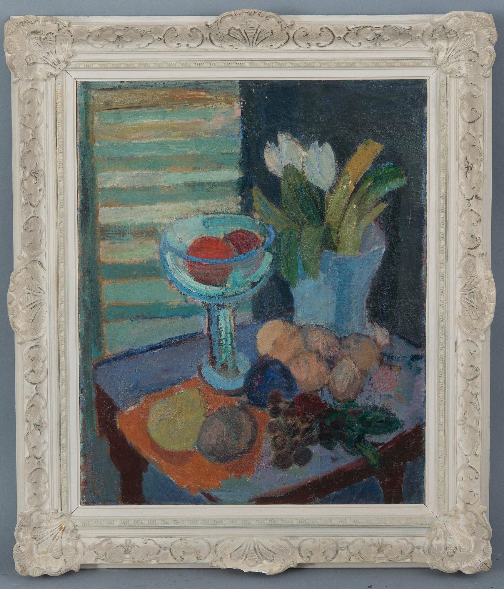 Tove Jansson, HEDELMÄ- JA TULPPAANI ASETELMA.