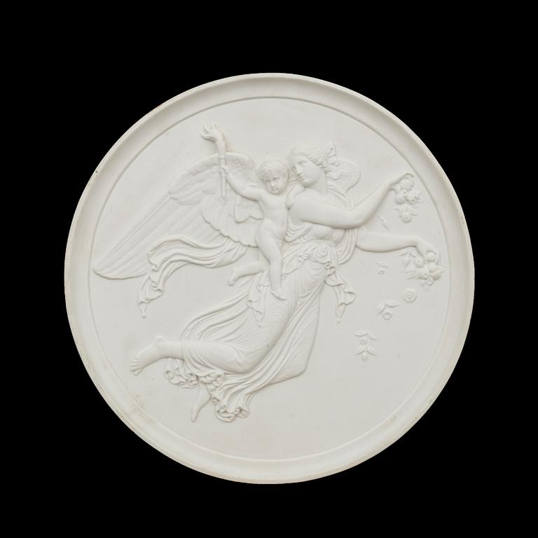 BERTEL THORVALDSEN, reliefer ett par, Royal Copenhagen, 1800-tal.