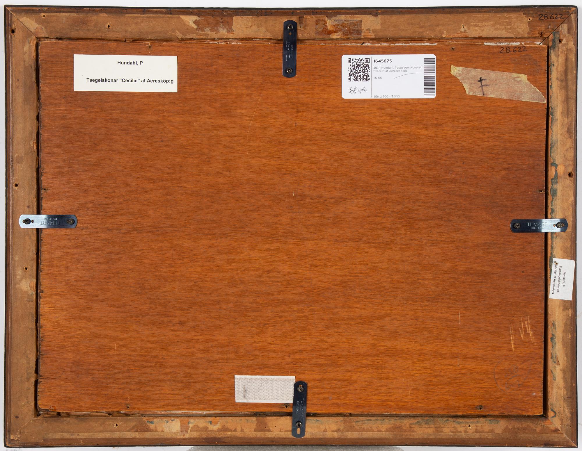 P Hundahl, Toppsegelskonaren "Cecile" af Aeresköping.