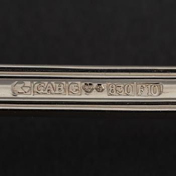 A swedish silver cutlery, 'Olga' GAB, Stockholm and Eskilstuna, 1966-80. (39 pieces).