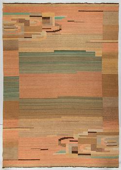 Greta Skogster-Lehtinen, A 1930s  flat weave carpet for Aaltosen Mattokutomo Kiikka Finland. Circa 340 x 240 cm.