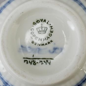 A SET OF TWELVE PORCELAIN CUPS, Royal Copenhagen.