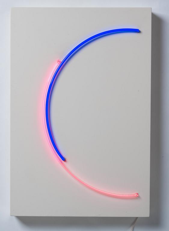 Stephen Antonakos, "Red and blue incomplete circle".