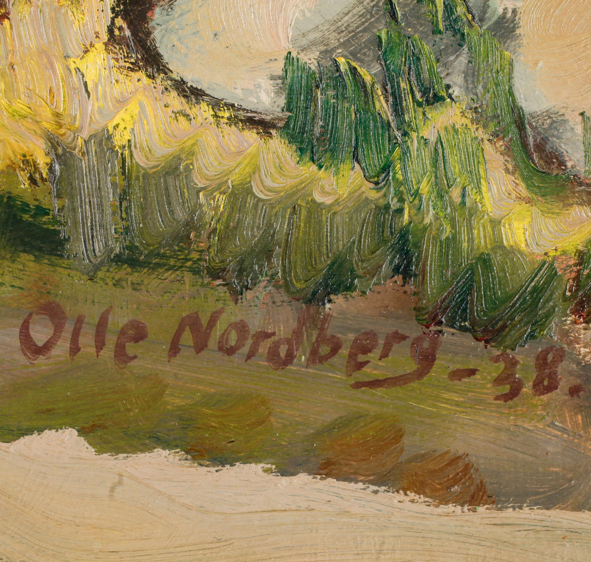 OLLE NORDBERG,olja på pannå. Sign o dat 38.