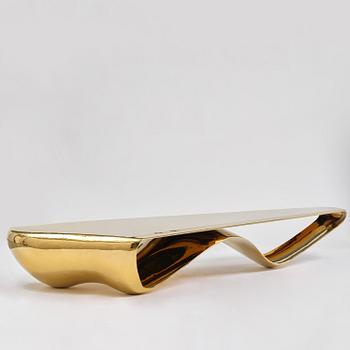Johan Jonsson, soffbord/skulptur, "Luscious P1 Series" (Golden Table Edition), prototyp 1/2, 2010-2012.