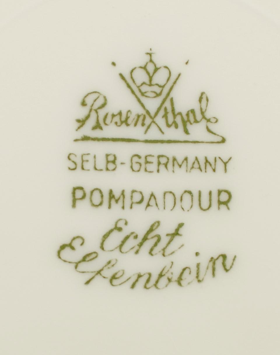 FRUKTSERVIS, 13 delar, porslin, Rosenthal, Pompadour.