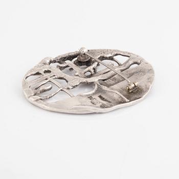 Olle Ohlsson, bangle and brooch, silver.