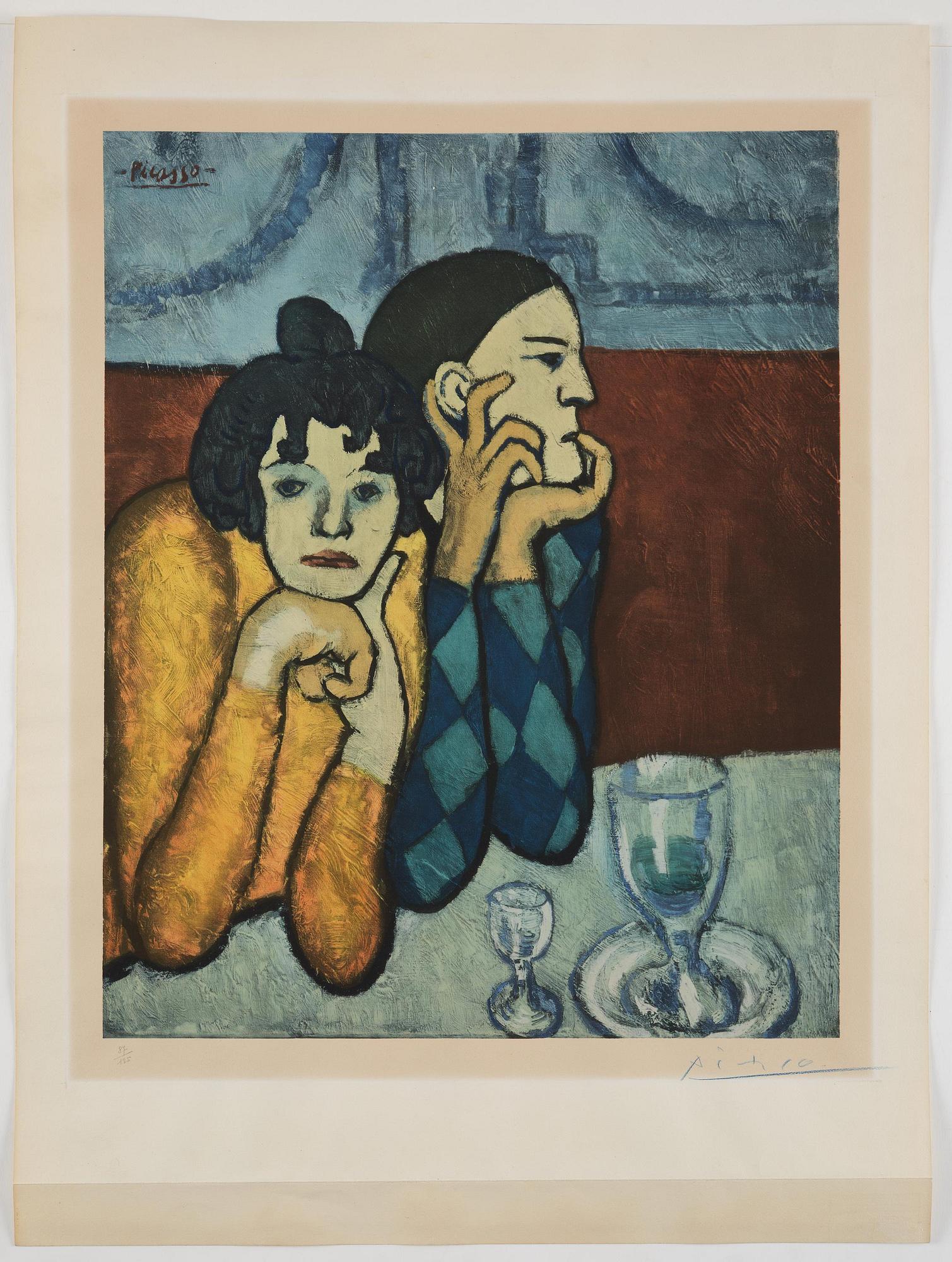 Pablo Picasso, "L'Arlequin et sa Compagne (Les deux Saltimbanques)".