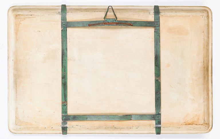 Birger Kaipiainen, tarjotin, kivitavaraa, signeerattu Kaipiainen 1943 Arabia,.