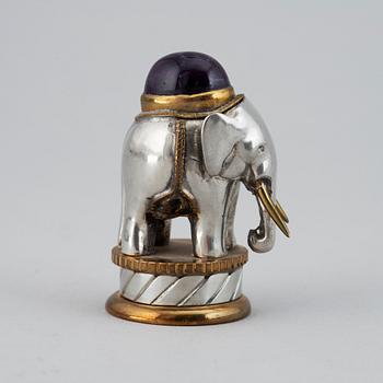 ESTRID ERICSON, a pewter and brass seal stamp, Svenskt Tenn, 1940-50s.