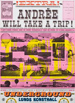 Sture Johannesson · STURE JOHANNESSON, färgserigrafi. "Andrée will take a trip".