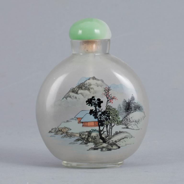 SNUSFLASKA, glas, Kina, 1900-tal.
