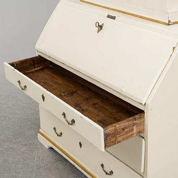 KLOCKSKÅP, allmoge, 1800-tal.