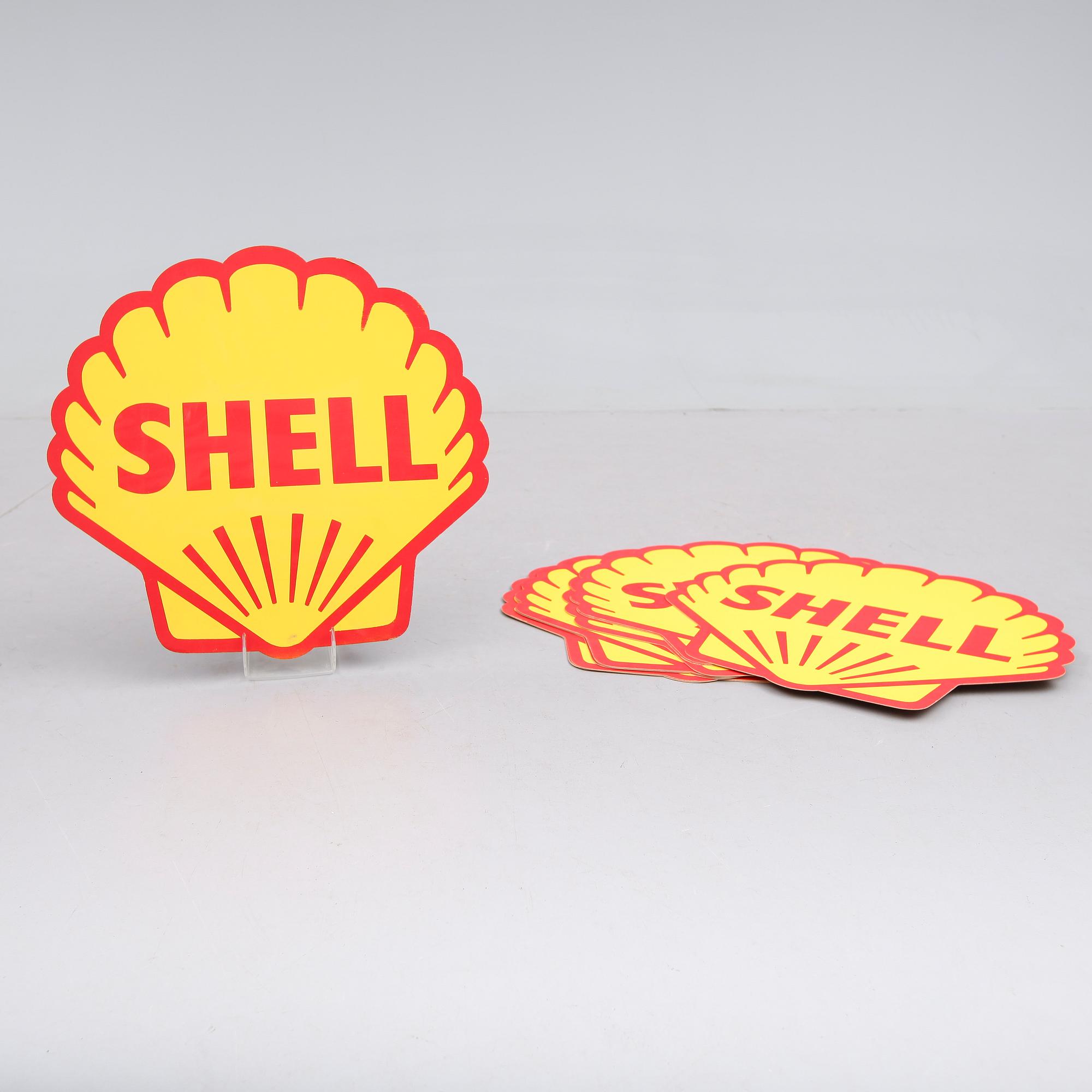 REKLAMSKYLTAR, 10 st, papp, Shell, 1900-talets andra hälft.