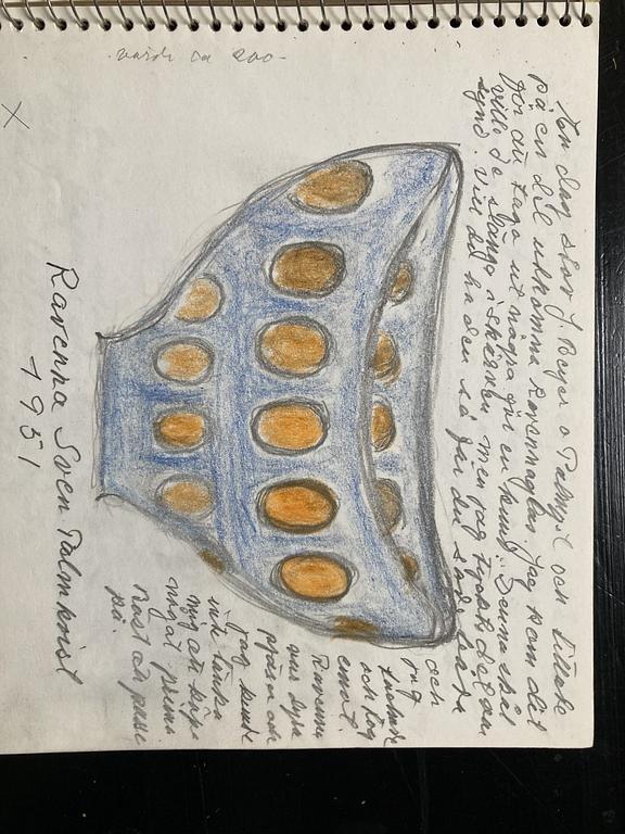 Sven Palmqvist, a "Ravenna" glass bowl, Orrefors 1952.