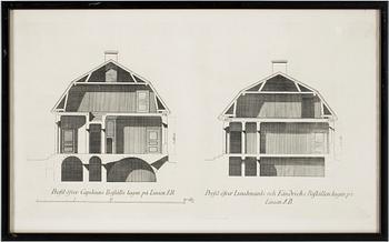 JEAN ERIC REHN, Kopparstick, 4 st, 1700-tal.