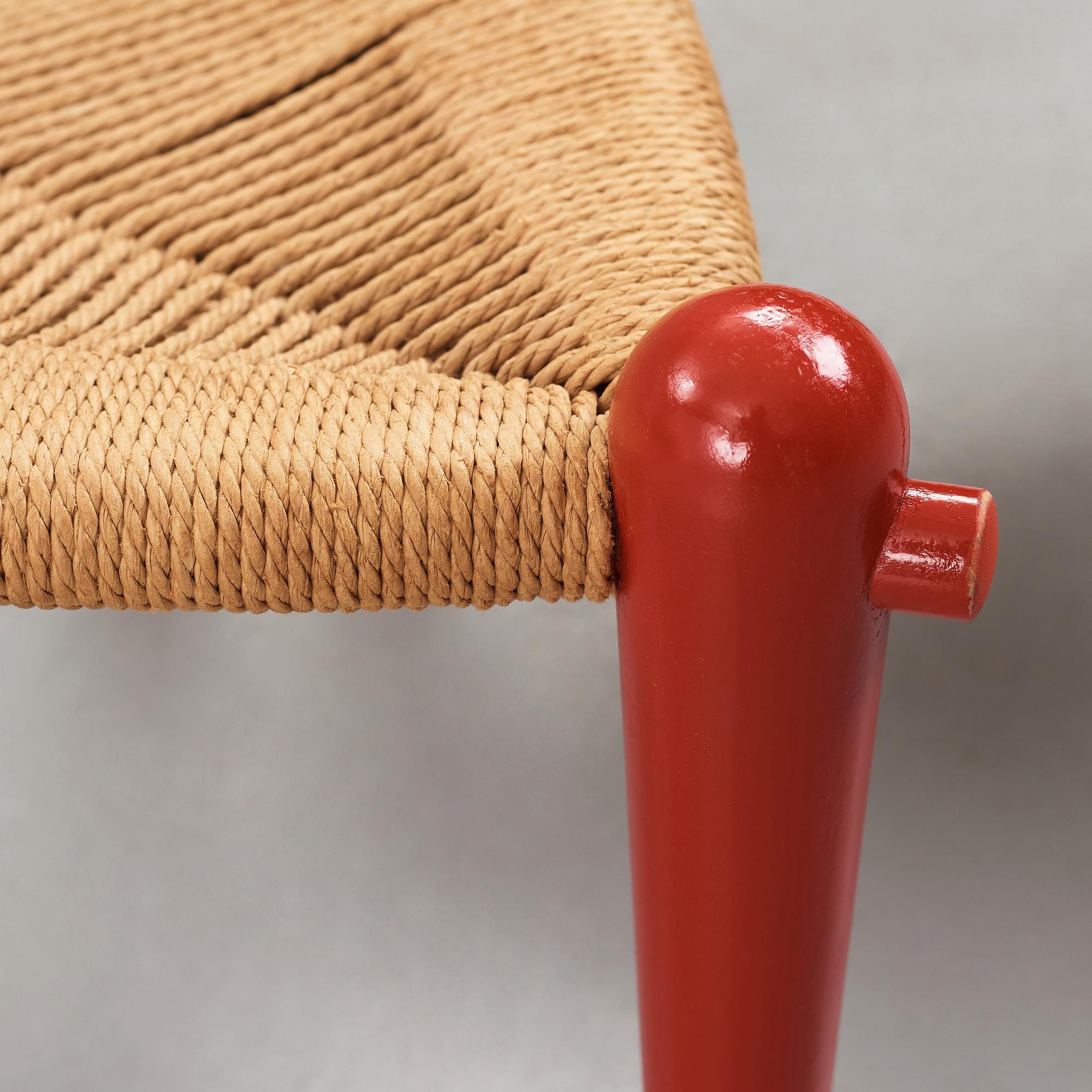 HANS J WEGNER, a pair of stools, model "JH 816" for Johannes Hansen, Denmark 1979.