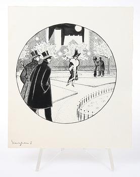GÖSTA ADRIAN-NILSSON, 2 st, tusch, 1900-talets början.
