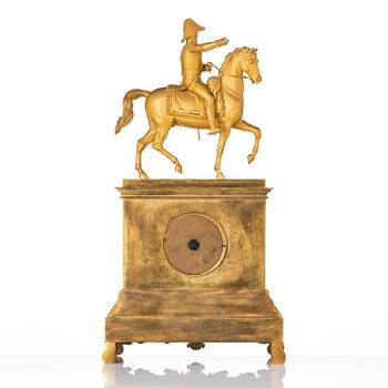 A sculptural ormolu mantel clock after b. E. Fogelberg, Paris, mid 19th century.