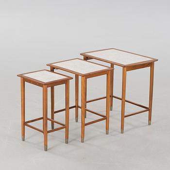 A mid 20th century 3-piece nesting table set.